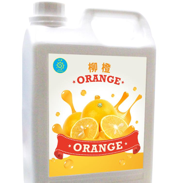 ドリンク用オレンジジュースとシロップ