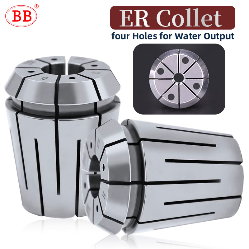 BB ER 4 穴クーラントコレット 4 冷却穴 CNC 加工ホルダーツール ER16 ER20 ER25 ER32