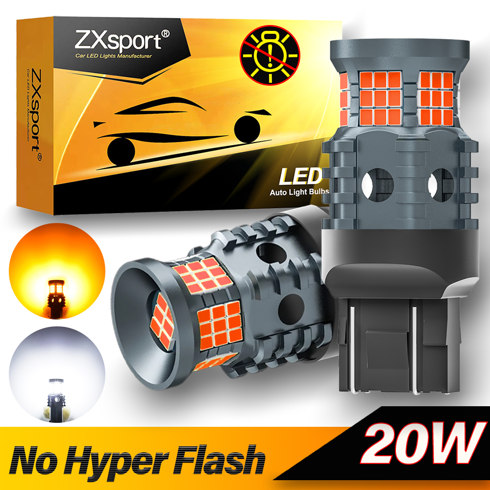 T20 7440 7440NA W21W WY21W LED 電球アンバーイエロー Canbus エラーフリーなしハイパーフラッシュウインカーランプトヨタ RAV4 ターンシグナルライト