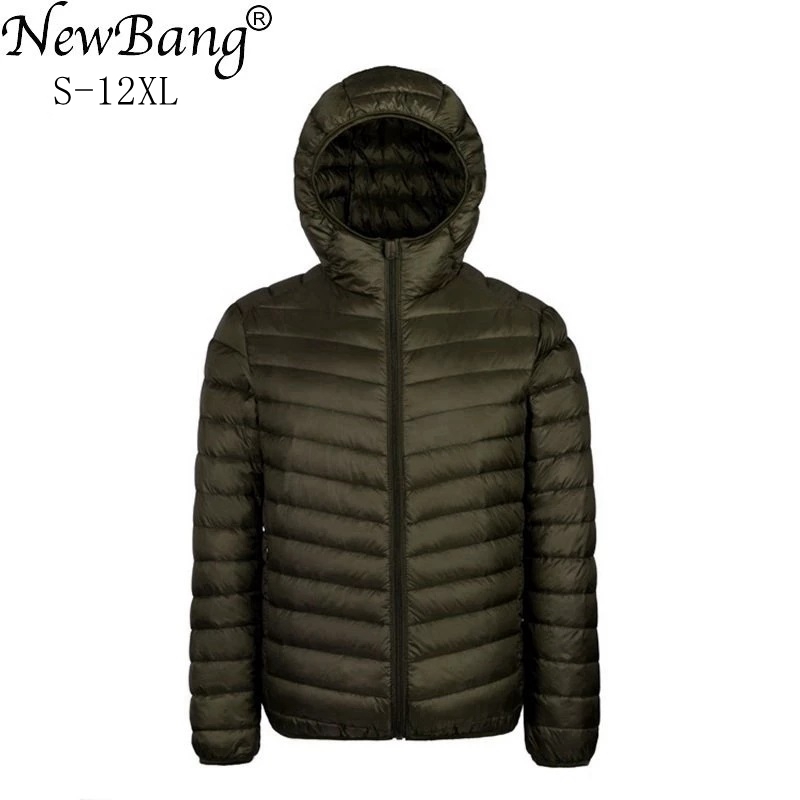 NewBang プラス 9XL 10XL 11XL ダウンコート男性大きいサイズ 90% 超軽量ダウンジャケット男性軽量暖かいコートフード付きフェザーパーカー