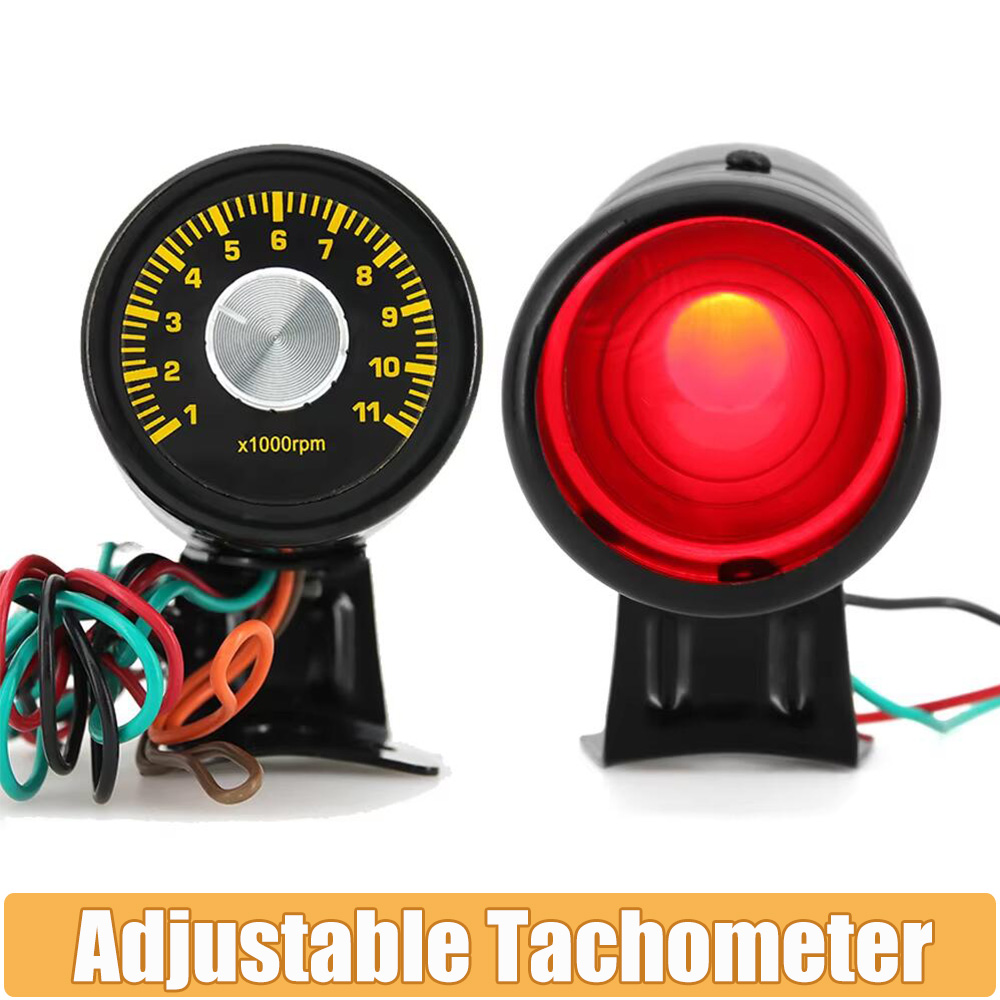 ユニバーサル調整可能なスピードシフトライト赤色 LED 調整可能なタコメーター Rpm RPM タコゲージプロシフトライト 1000-11000