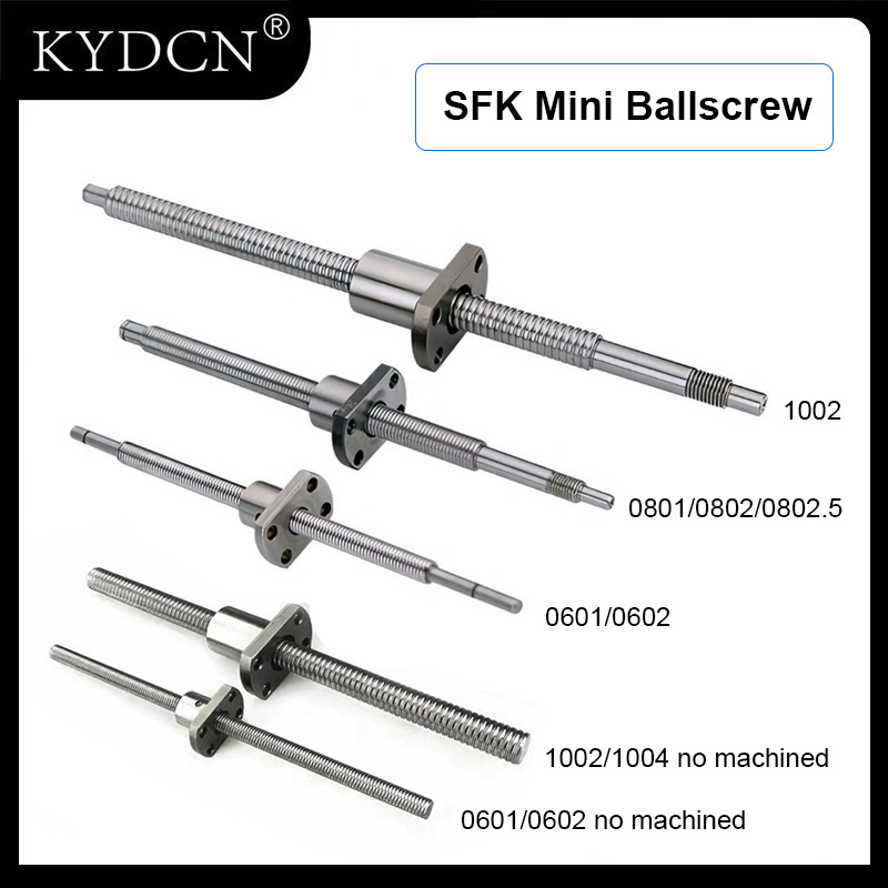 C7 SFK ミニチュアボールねじフランジナット付き 0401 0601 0602 0801 0802 0802.5 1002 1004 小径シャフト CNC 3D プリンタ用