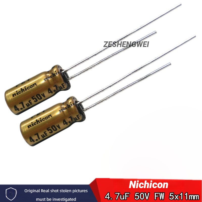 20 個-100 個 50v 4.7UF 真新しいオリジナルニチコン FW 4.7uf 50V オーディオ発熱電解コンデンサ 5*11 ミリメートル