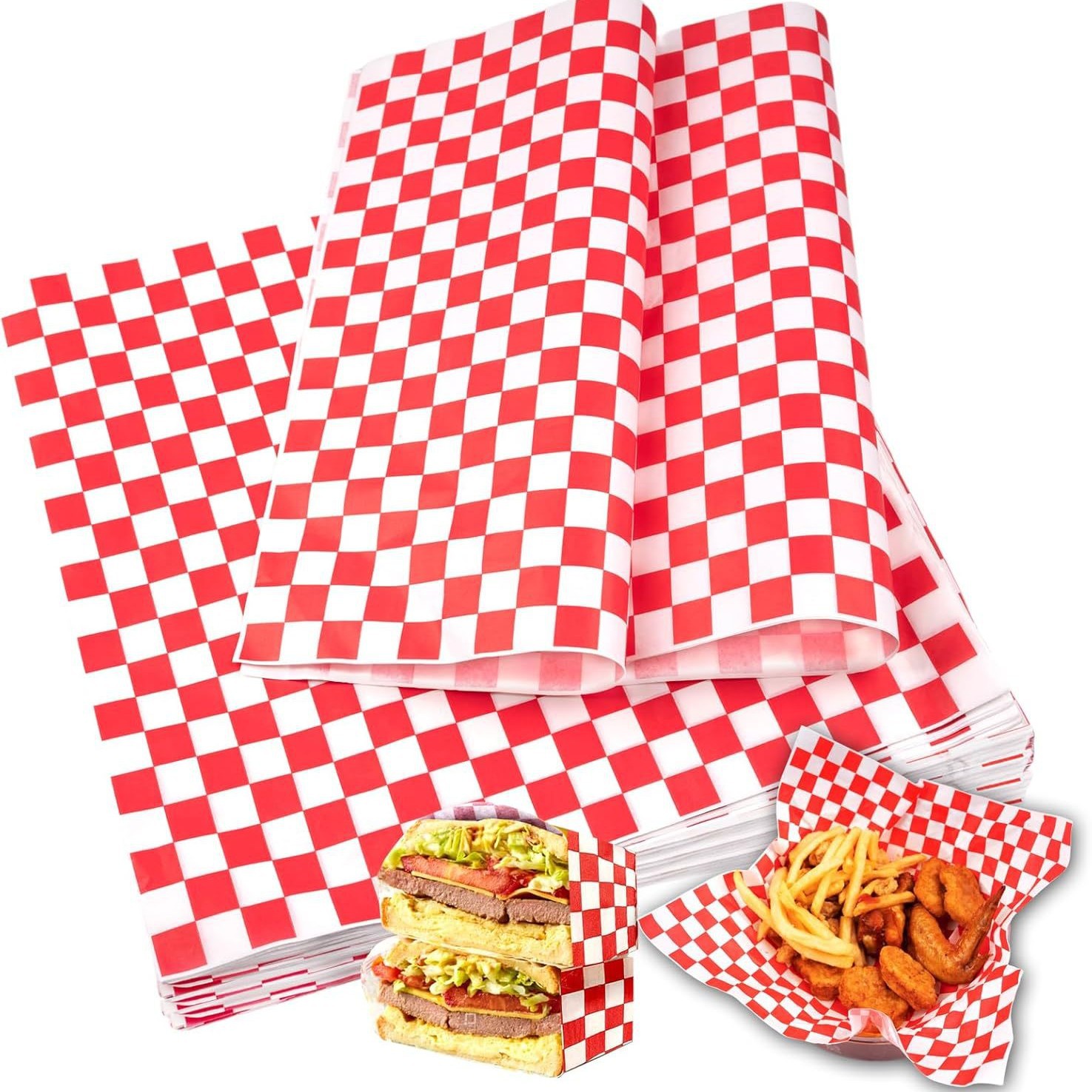 50 ピース/ロットワックス紙食品グレードのグリース紙食品ラッパー包装紙パンサンドイッチバーガーフライ油紙ベーキングツール