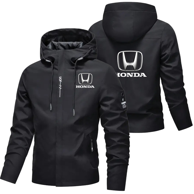ホンダ メンズ レーシング ジャケット - 防風性と防水性のホンダ チーム ジャケット - 新しいジッパー開閉ジャケット - ファッショナブルでシンプルなクラシック
