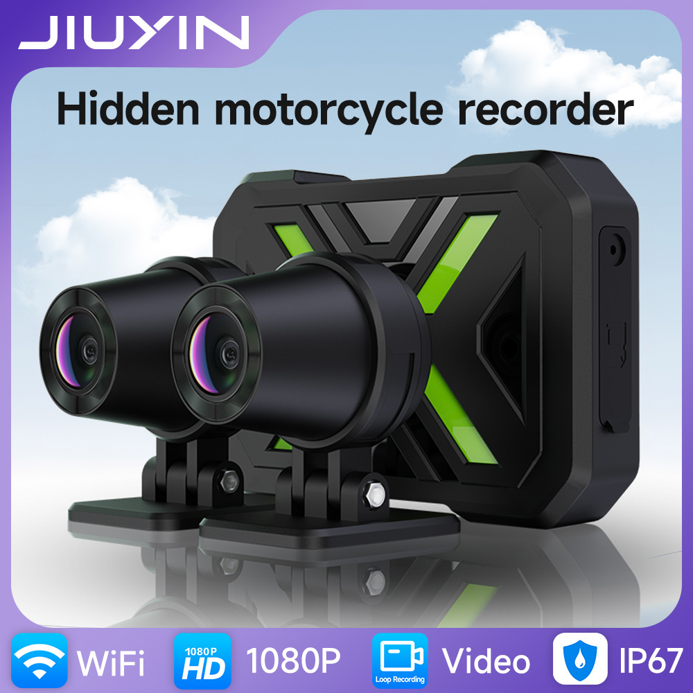 デュアル 1080P オートバイ DVR WiFi スマート コネクト フロント