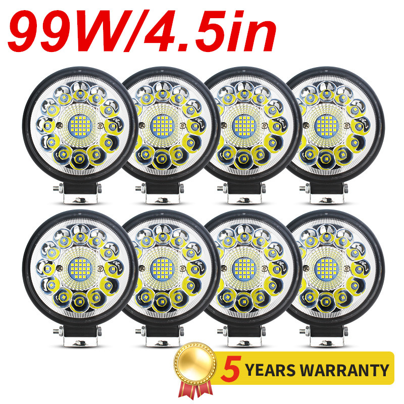 4.5 インチ 99 ワット LED ワークバーオフロード 12 V 24 V 作業 Led ヘッドライトスポットライトトラック車トラクター SUV ATV Barra LED ヘッドライト
