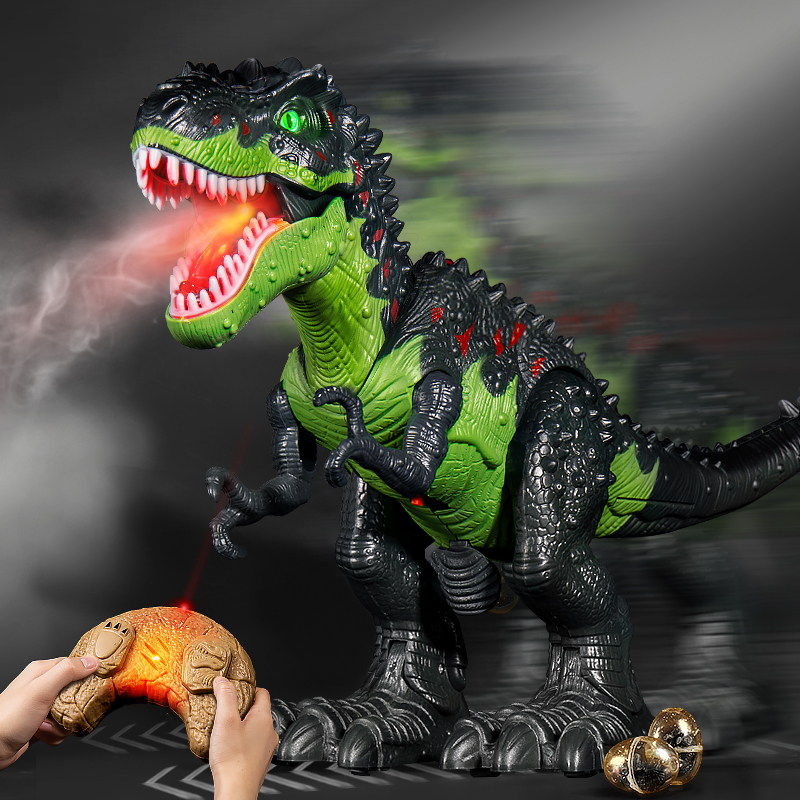 少年リモコン恐竜のおもちゃウォークサウンドシミュレーション RC モデルライトスプレー教育ゲーム子供のおもちゃ 3 歳の誕生日ギフト