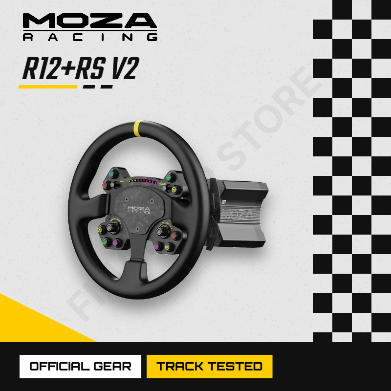 MOZA Racing R12 V2 and RS V2 Lightweight Design 12NM Torque Direct Drive Servo Motor With New Generation FFB Filtering Algorithm