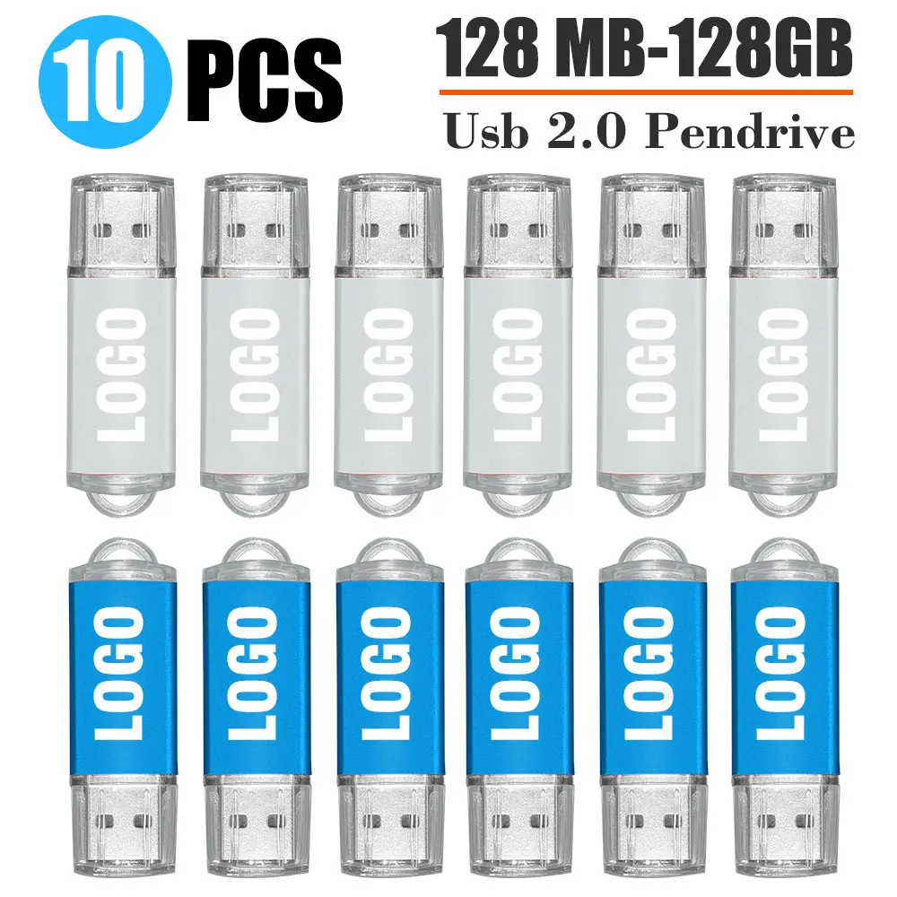 2GB USB Flash Drive 10 Pack 4 GB USB Drives Memory Stick Swivel 8GB Thumb Drives USB2.0 Pen Drive for Date Storage Green