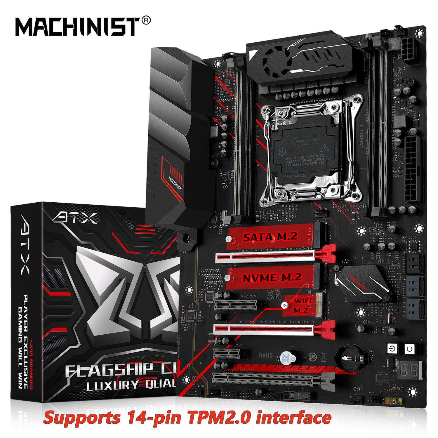 MACHINIST X99 MR9A PRO MAX マザーボード サポート TPM2.0 LGA 2011-3 Intel Xeon E5 V3