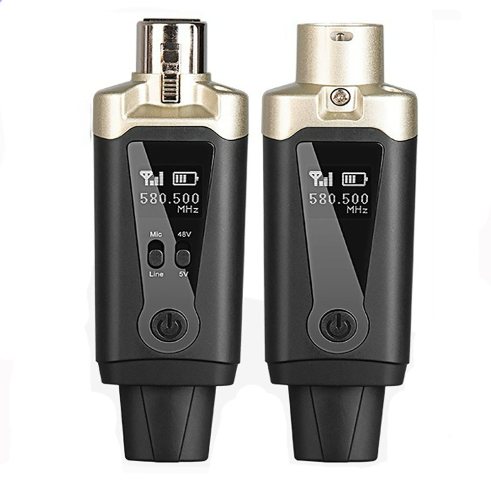 UHF ワイヤレスマイクシステムワイヤレス送信機受信機 XLR マイク変換アダプタ MA5 自動マイクコンデンサー用