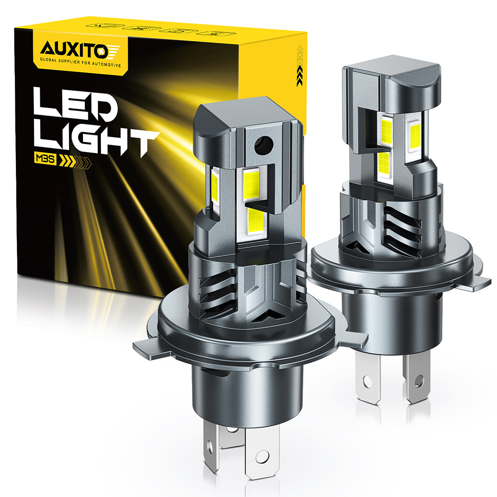 2x AUXITO CANBUS H4 LED ヘッドライト ファンターボライト付き車用 30000LM 70W H4 LED ハイロービーム車ヘッドランプエラーなし 12V 24V