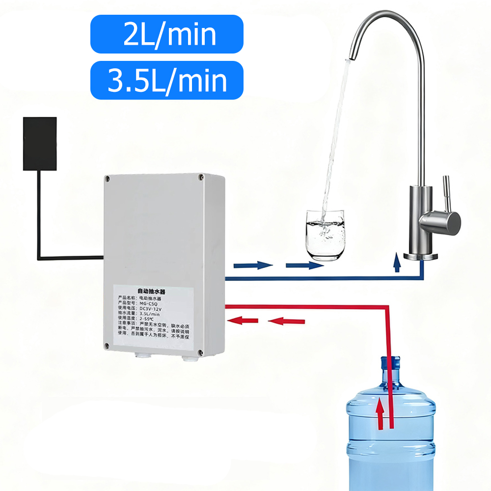 電気蛇口ウォーターポンプ 12V 2L/分 3.5L/分蛇口自動吸引ポンプキャンピングカーボートキャラバン電動キッチンウォーターポンプ