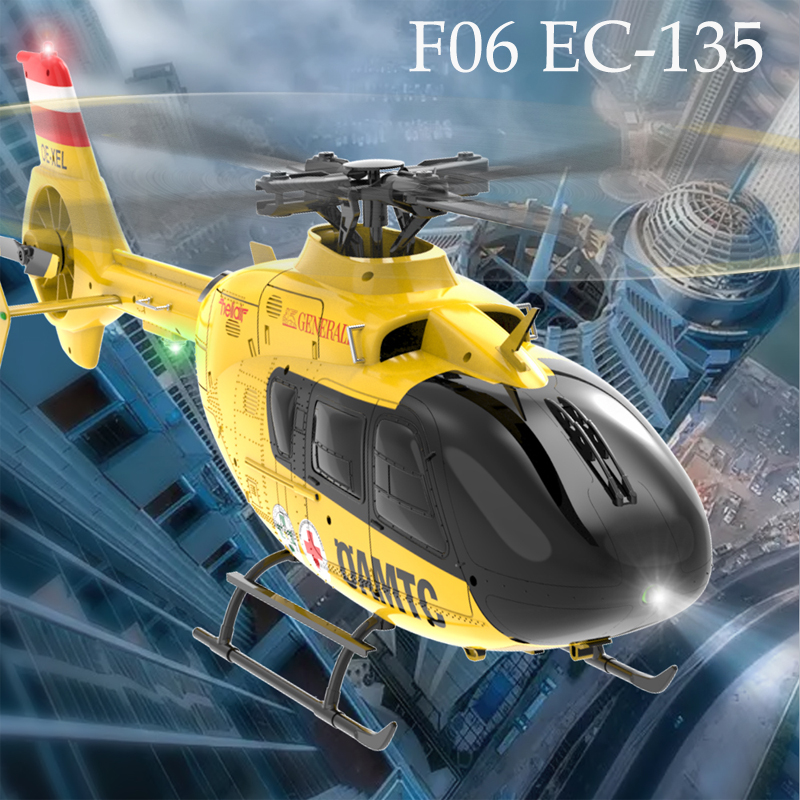 Parkten F06 (EC135 1/36) 2.4 グラム RC ヘリコプター 6CH 6 グラムエルロンなしブラシレスモーターアロバティックドローン大人のおもちゃ