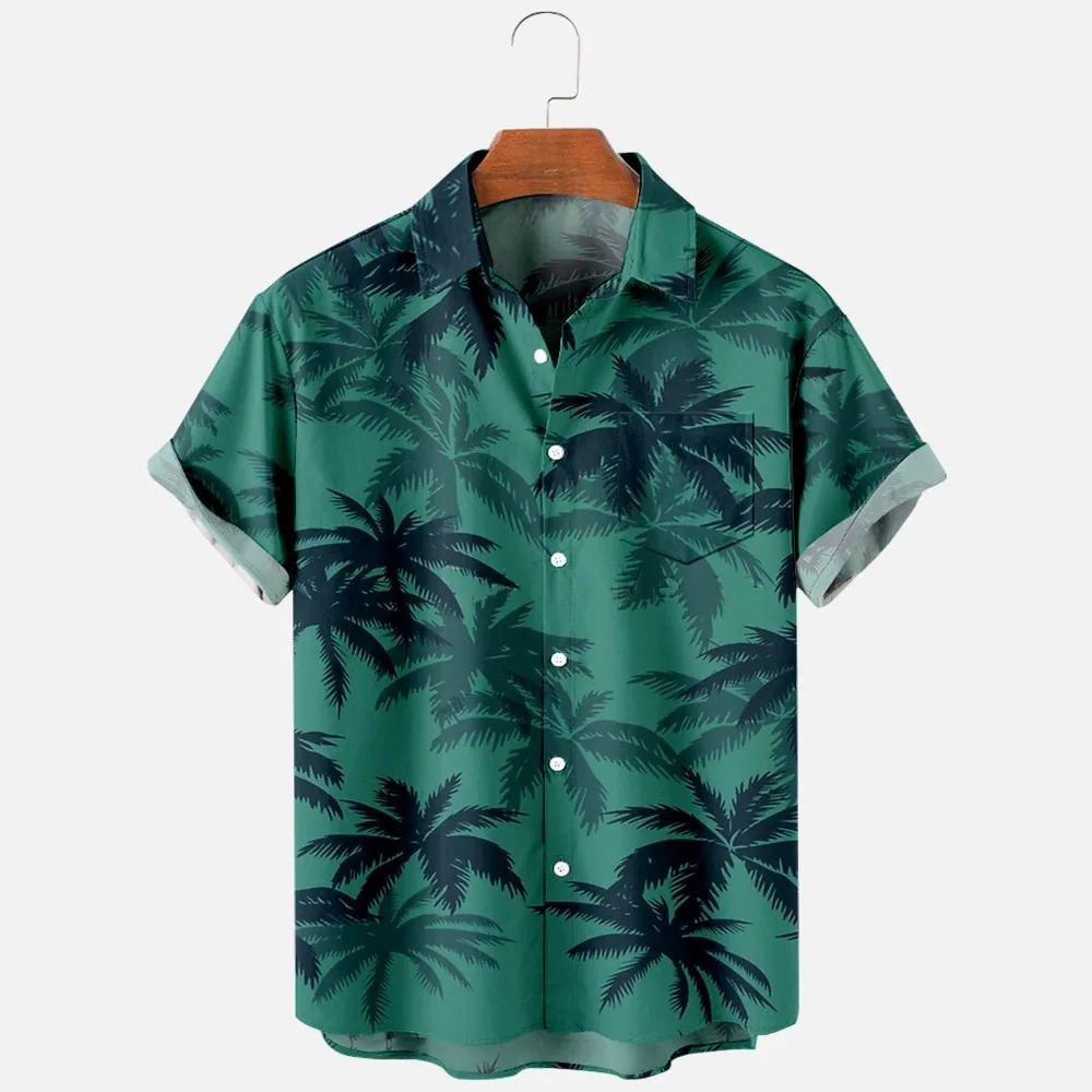 メンズファッション夏の Tシャツハワイアン 3d プリント居心地の良いカジュアル 1 ボタンシャツ半袖ビーチ特大シャツ