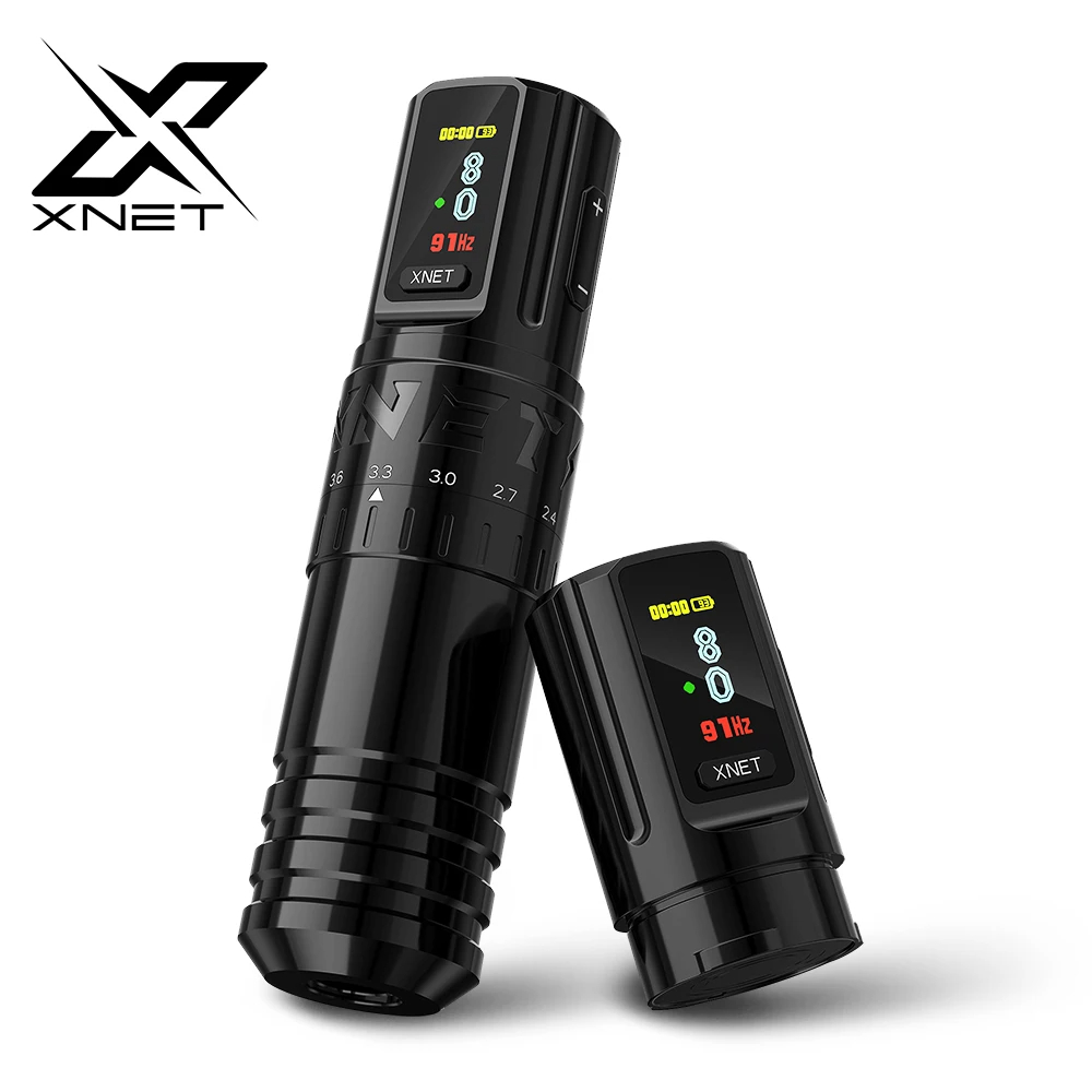 XNET Vipera プロフェッショナルワイヤレスタトゥーマシン調整可能なストローク 2.4-4.2 ミリメートル OLED ディスプレイ 2400mAh バッテリータトゥーアーティスト用