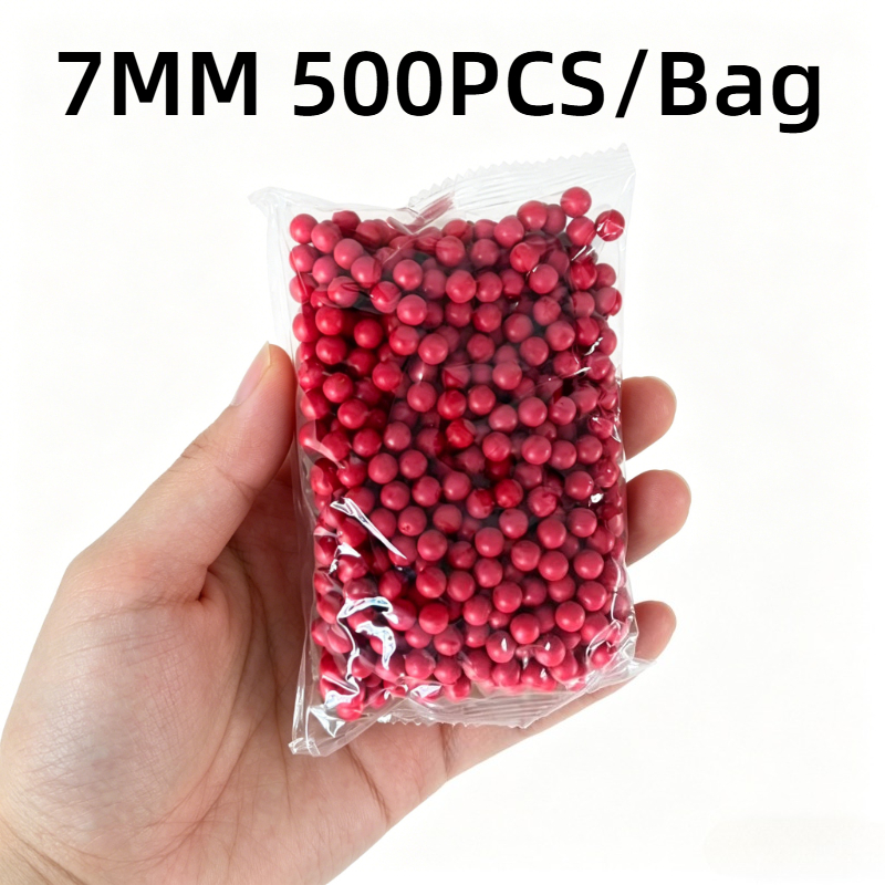 500 ピース/バッグ 7 ミリメートル赤ソフトジェルボール柔軟なおもちゃの詰め替え屋外活動 1 バッグ/3 バッグ/5 バッグ