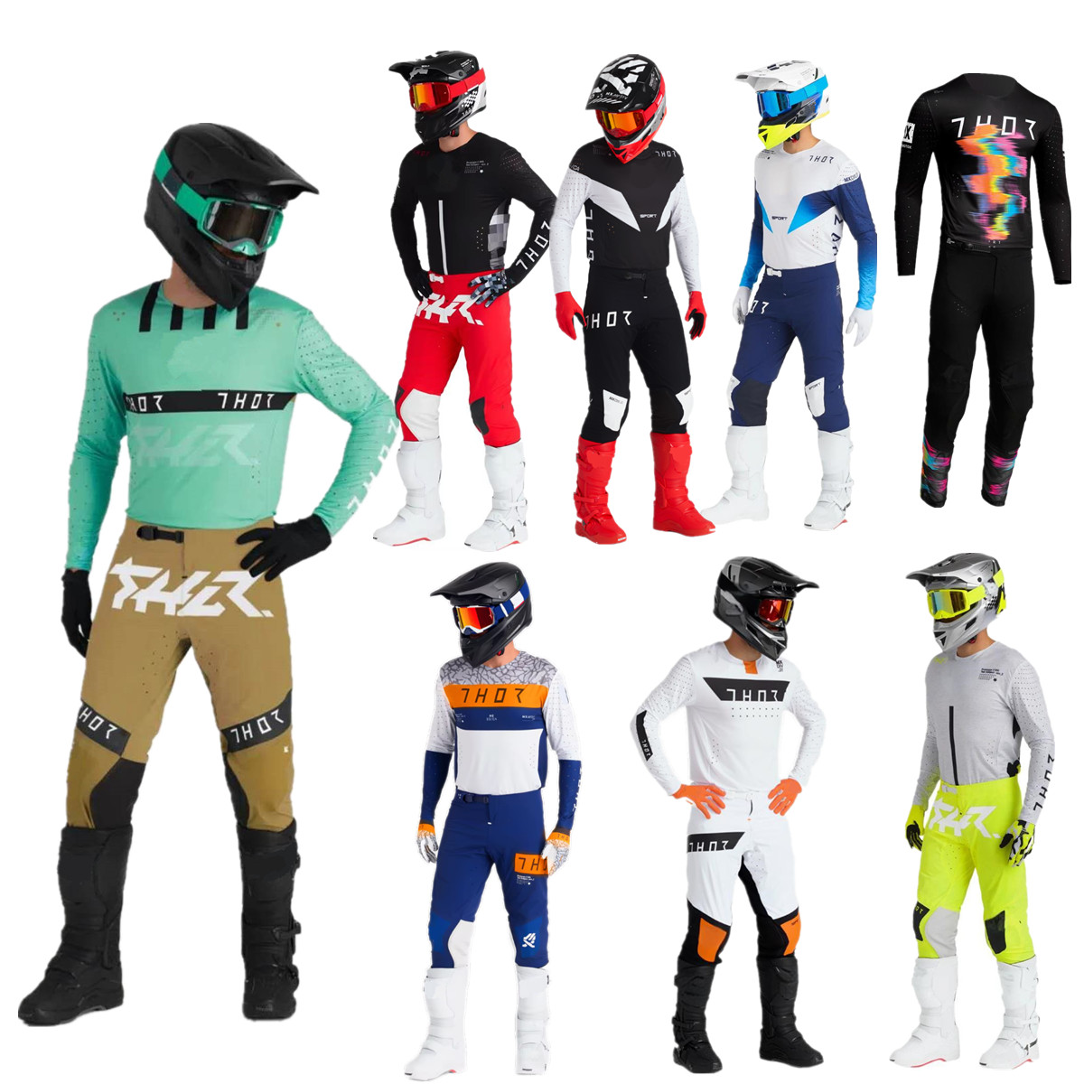 26 fh モトクロス ギア セット トップ MX ジャージ セット エンデューロ モト キット オフロード バイク コンボ