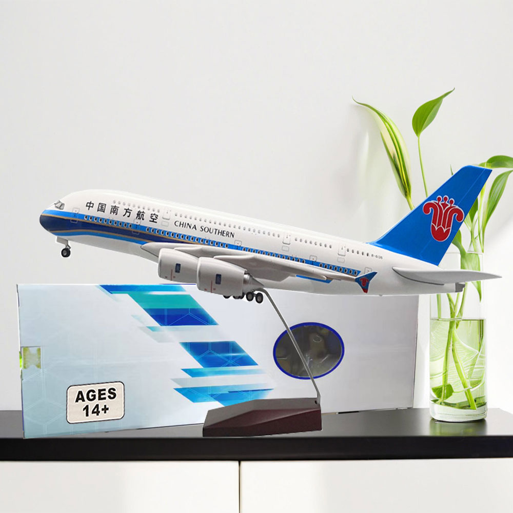 1/160 スケール飛行機 46 センチメートル A380 中国南方航空グッズミニチュア飛行機ダイキャスト樹脂航空機モデルお土産ホーム
