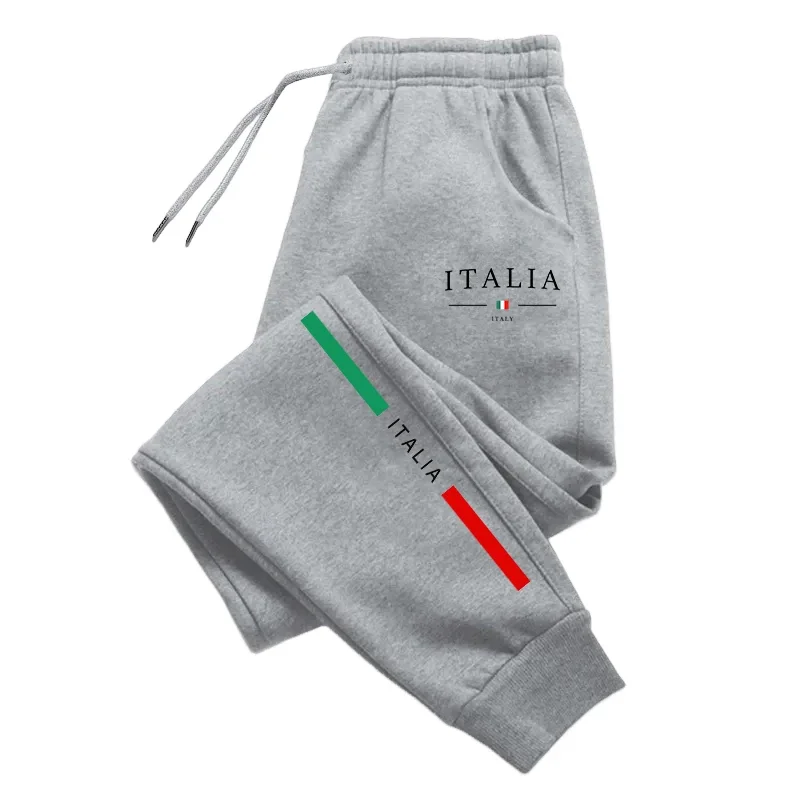 ホット販売イタリアプリントスウェットパンツ高品質男性デイリーカジュアルスポーツジョガーパンツオールシーズンホームアウトドアコンフォートパンツ2026