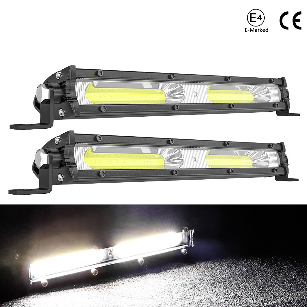 18 ワット COB 6000 18K 車 LED ワークライトバー 12V LED 超高輝度スポットライトワークライトバー 4x4 オフロードトラック ATV トラクターカーアクセサリー