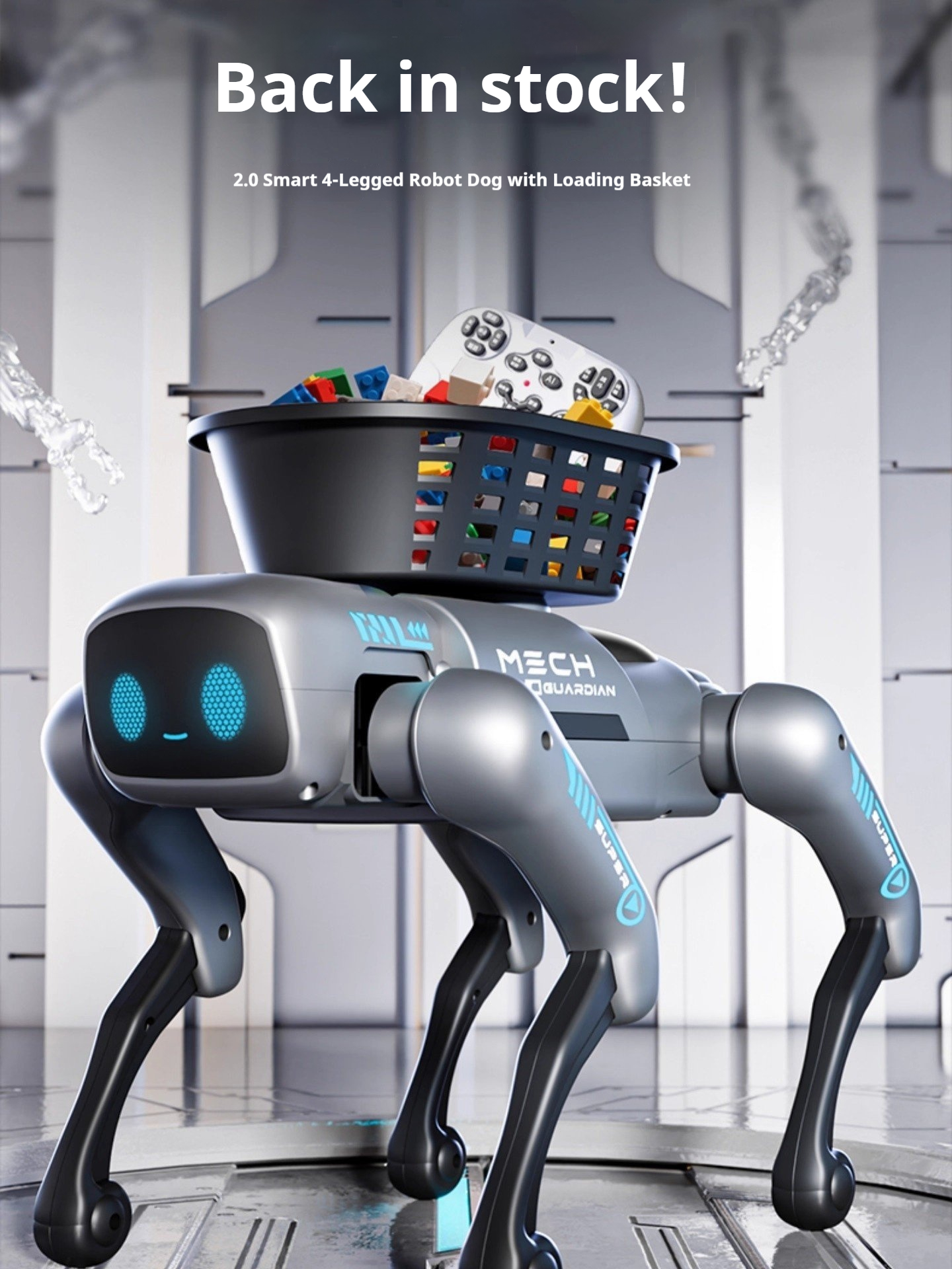 2026 新しい Ai インテリジェントスマートロボット犬リモートコントロールおもちゃプログラマブルローディングバスケット男の子のための誕生日フェスティバルギフト