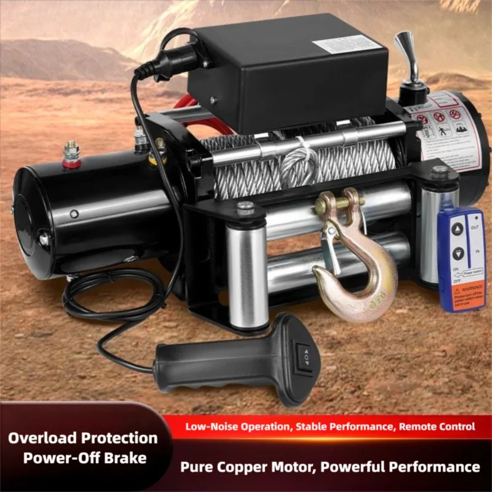 12V 24V 電気自動車ウインチポータブル車載牽引ホイストミニリフティングクレーントラック SUV