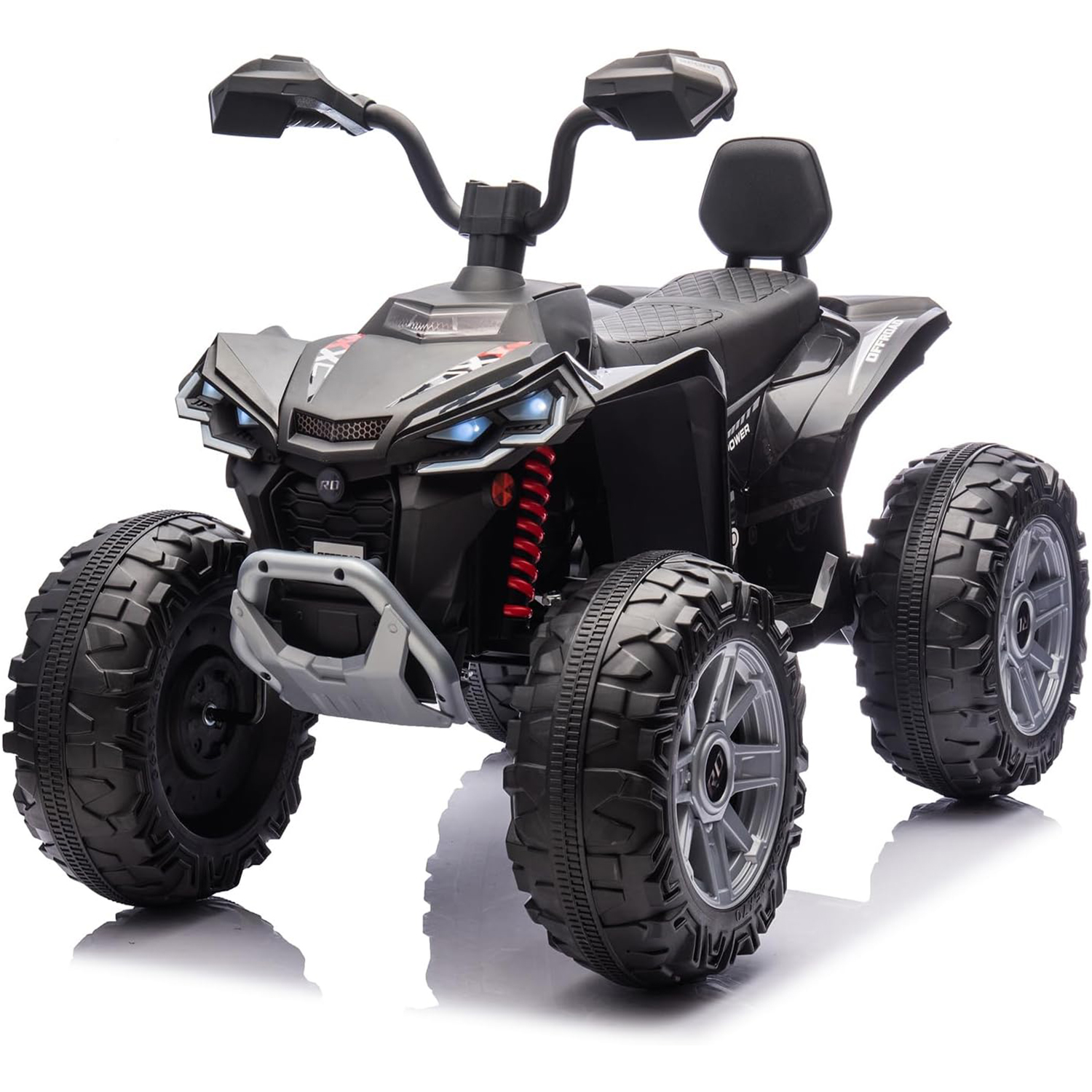 24V キッズ電動 ATV 4 輪 (2 人乗り) 乗用車おもちゃ デュアル 550 ワットモーターオフロード LED ライト付き