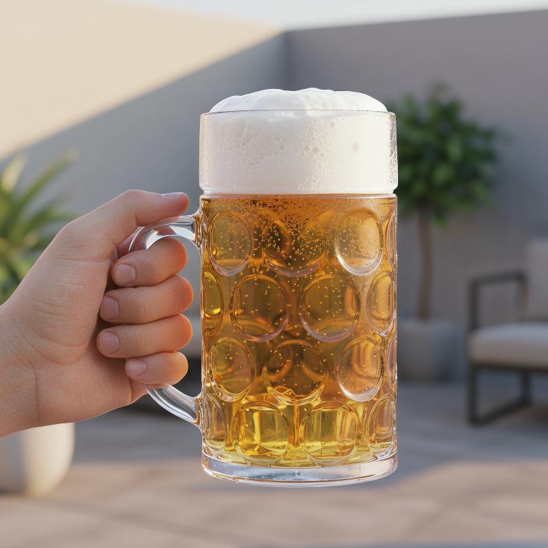 ビールジョッキ 600/750 ミリリットル透明ビー​​ルジョッキアクリル壊れないミルクコーヒージュース水カップバー用品箸置きホームパーティーバー