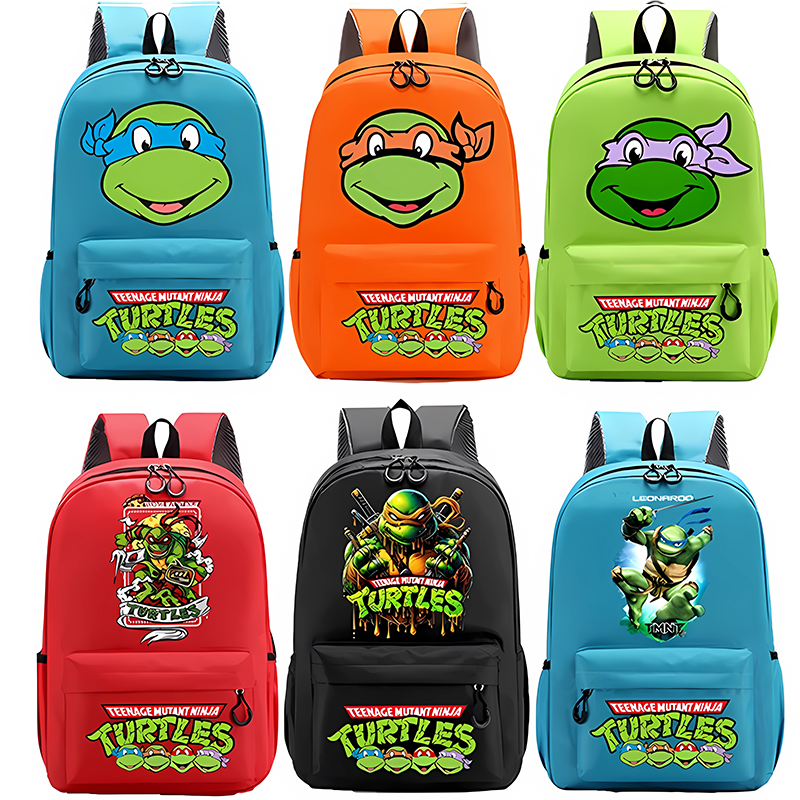 ティーンエイジミュータントニンジャタートルズバックパック TMNT 漫画アニメフィギュア通学大容量トレンディランドセル文具バッグギフト