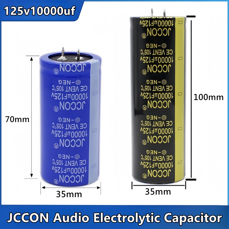 1 個 JCCON 125V10000UF 新オリジナル 10000UF 125V 高周波低 ESR オーディオアルミ電解コンデンサ 35X70MM 35x100mm
