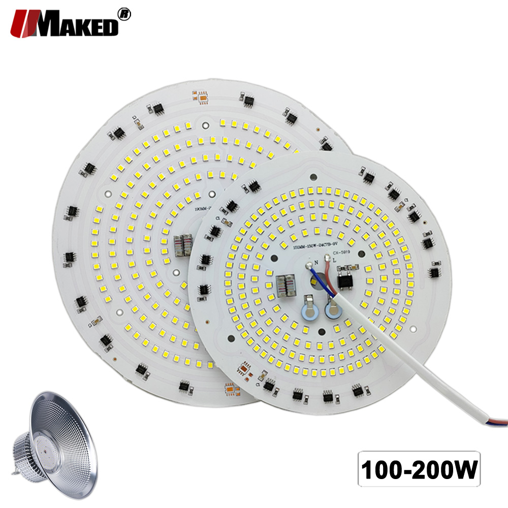 5 個 AC 220V LED PCB ランププレート 100 ワット 150 ワット 200 ワット 100% フルパワードライバレス 2835 ドイデソースパネル工場光交換 DIY
