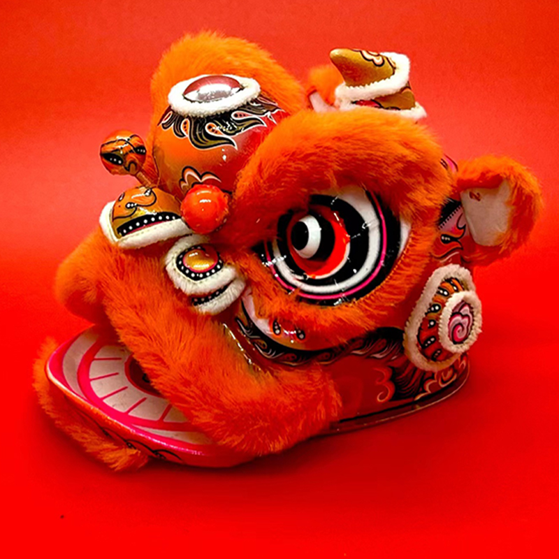 中国風のミニ獅子舞置物目覚め獅子舞マスコット工芸品ホームオフィスデスクトップ車新年祭の装飾装飾品