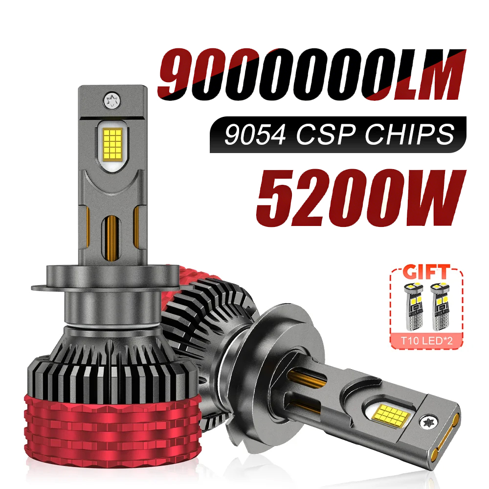 HYNBYZJ H4 H7 LED CANBUS H11 H1 H3 9005 HB3 9006 HB4 9007 9008 9012 LED ヘッドライト 5200W ハイパワー 6000K 車のヘッドランプ Buld 12V
