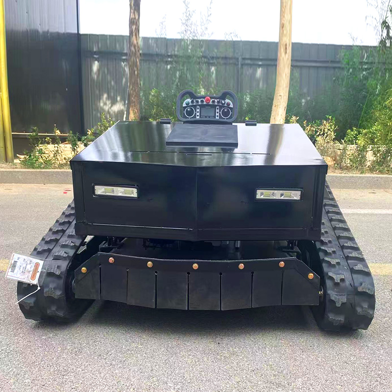 カスタマイズされた CE 全地形芝刈り機農業ゴムトラックリモートコントロール芝刈り機 4 ドライブ除草機果樹園の芝生除草機