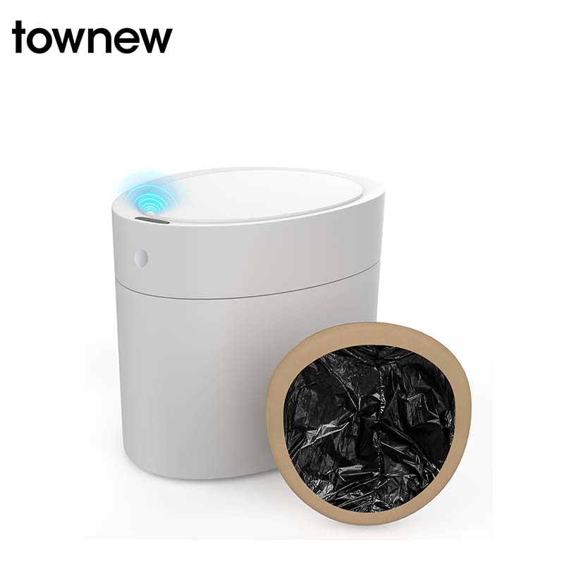 TOWNEW T Air One 自動タッチレスモーションセンサーゴミ箱 蓋付き - 自動密閉および自動交換ゴミ箱