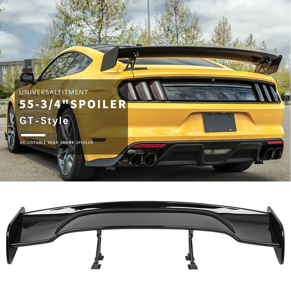 ユニバーサル 57 "3D 3DI GT JDM レーシングカーのトランクリッドリアルリアウイングスポイラーアッパースプリッターホンダトヨタ VW ベンツカーボンファイバー
