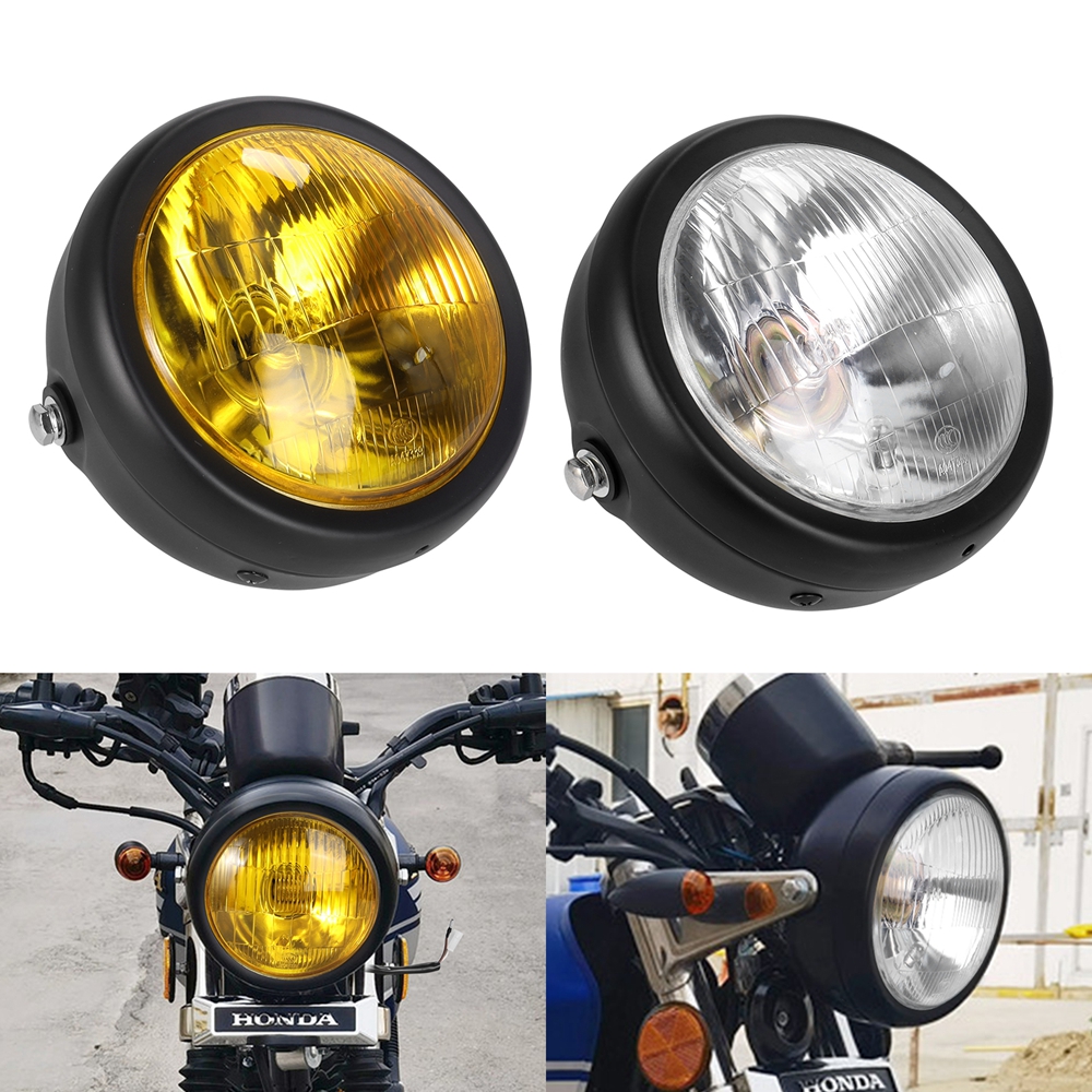レトロレンズオートバイラウンド修正されたフロントヘッドライトは CG125 GN125 に適合