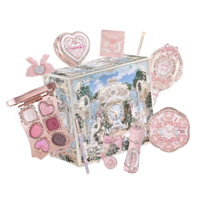 Flowerknows ガーデン コレクション リップ クリーム ブラッシュ エア クッション CC クリーム リキッド ファンデーション アイシャドウ パレット メイクアップ セット 10 個