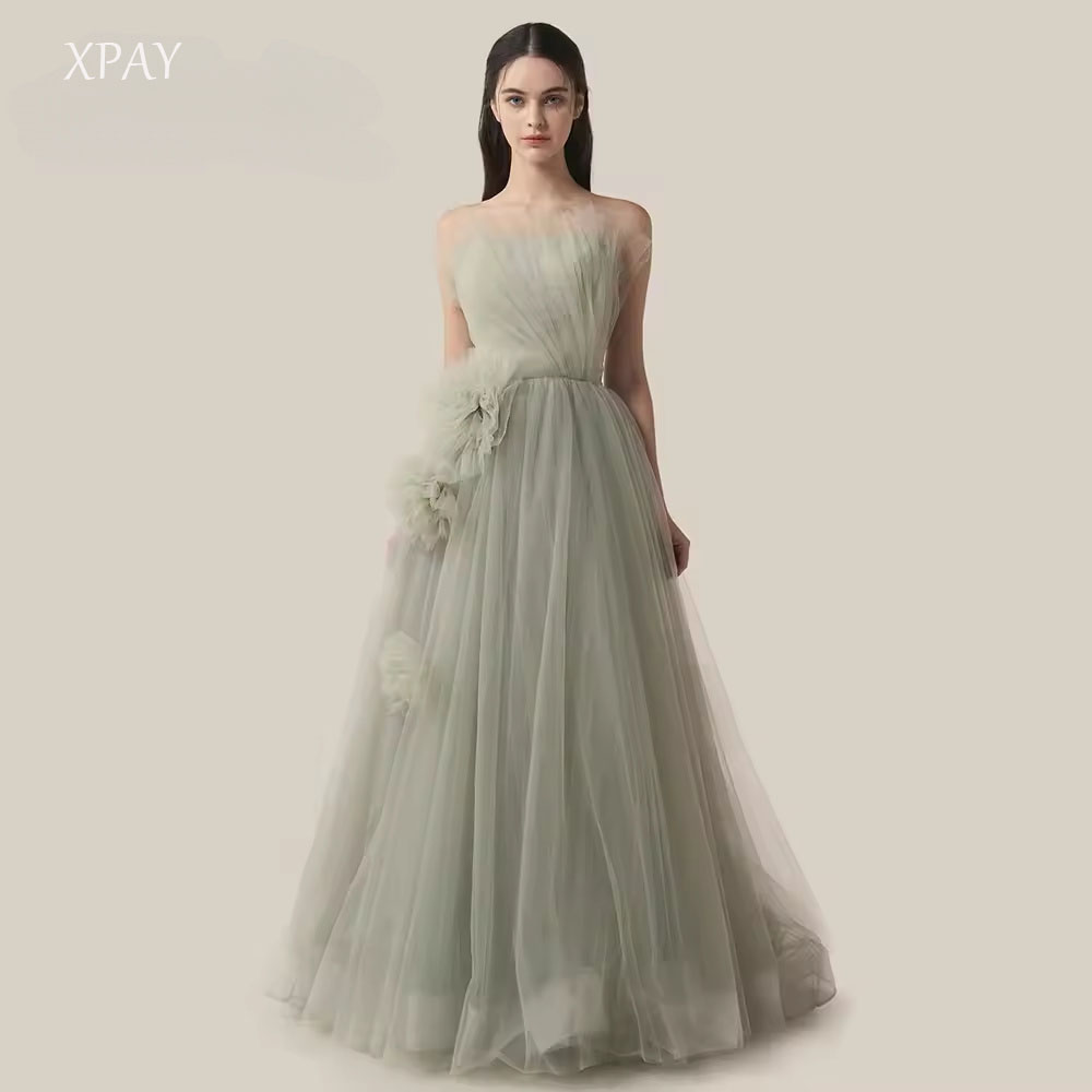 XPAY 2026 高級女性のイブニングパーティードレス韓国のセルフウェディングドレス写真撮影ストラップレスカスタマイズされた韓国のブライダルドレス