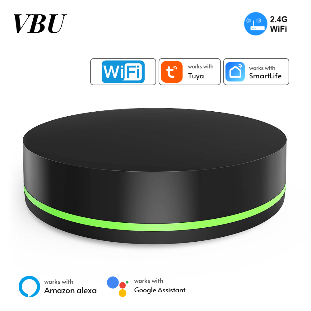 VBU Tuya WiFi IR リモコンスマートホームリモートユニバーサル赤外線コントローラテレビ/ライト用 Alexa Google アシスタントで動作します