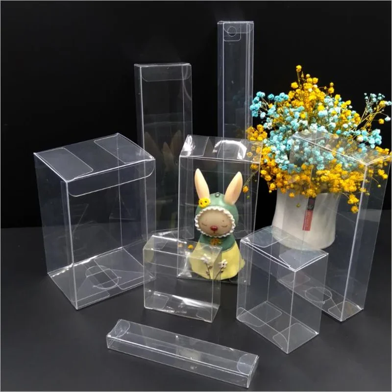 50 個の正方形のクリア Pvc ボックスチョコレートおもちゃ/ジュエリー/キャンディウェディングギフトボックス透明誕生日ギフト梱包箱卸売