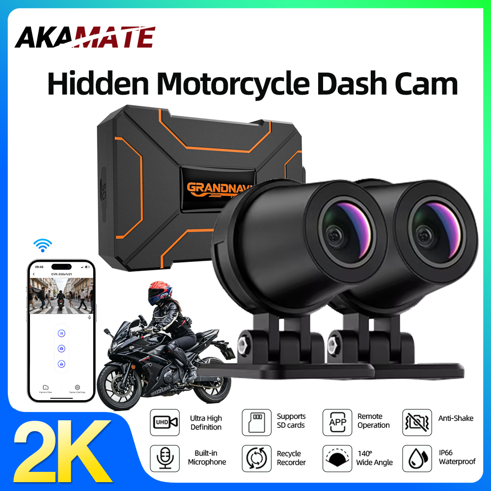 2K オートバイ DVR デュアル 1080P WiFi フロント