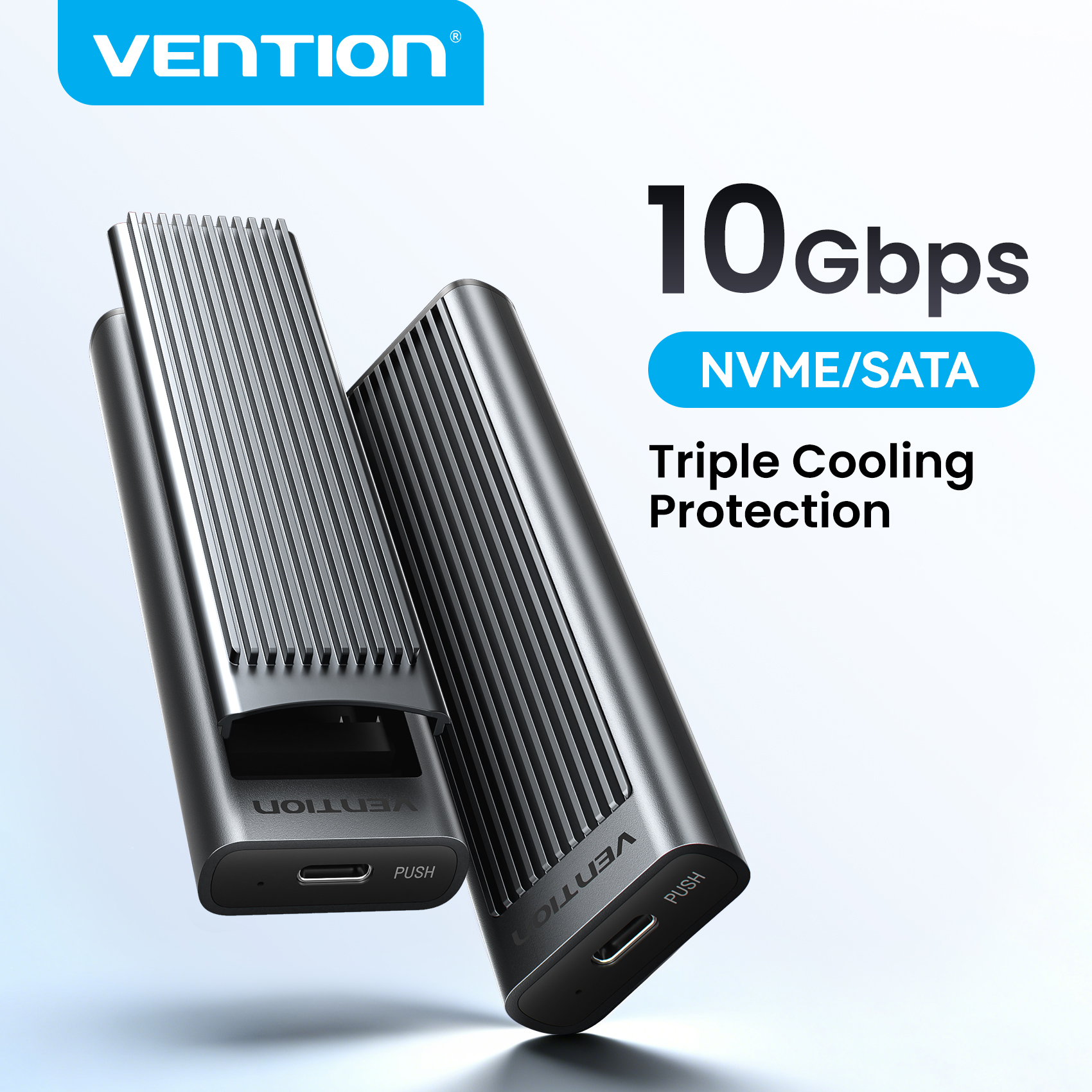 Vention M.2 SSD NVMe SATA ケースデュアルプロトコルエンクロージャアダプタ USB 3.2 Gen2 10Gbps エンクロージャラップトップ電話冷却保護