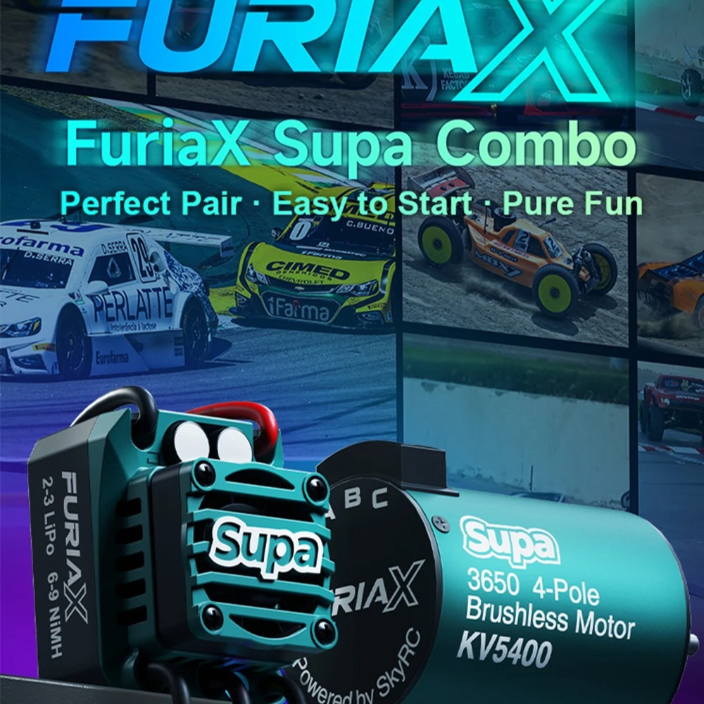 SKYRC ブラシレスモーター ESC コンボ FuriaX Supa 3650 モーター 60A ESC 2-3S リポ 3.175 ミリメートルシャフト 1/10 ツーリングバギーショートコーストラック用