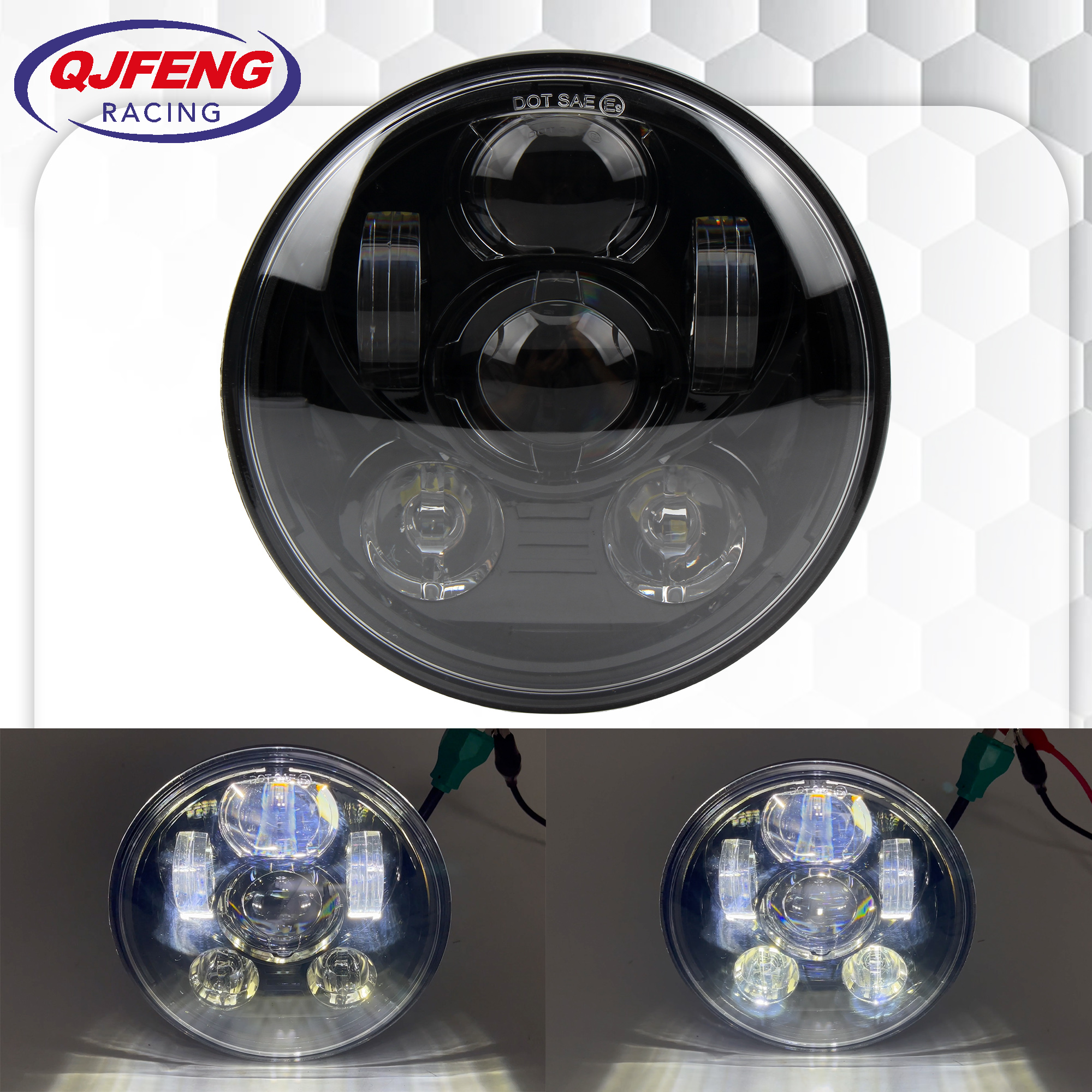 モトクロスヘッドランプ LED ヘッドライトハーレースポーツスター 883 XL883 ツーリングエレクトラストリートグライドロードキングダートピットバイクアクセサリー