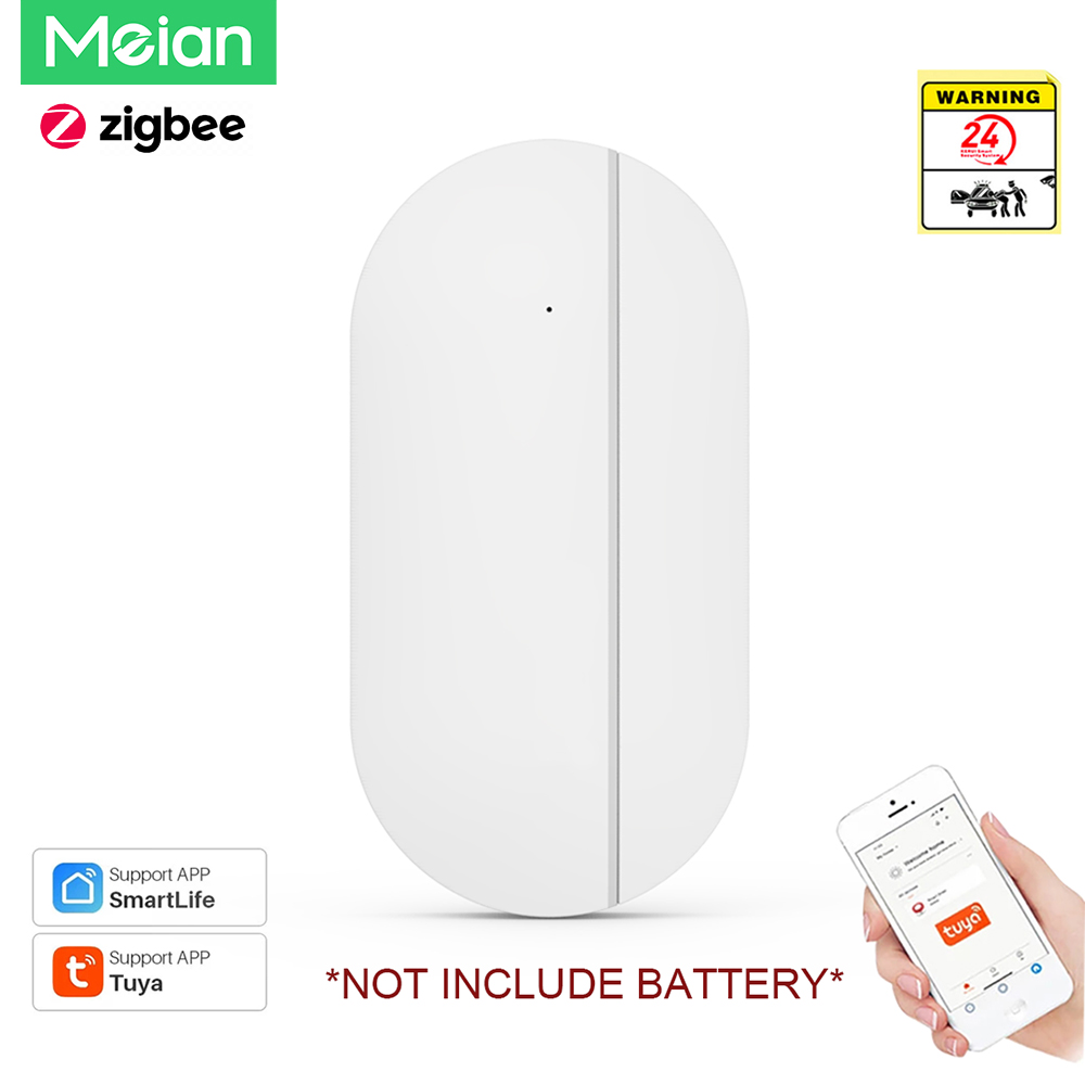 Meian Tuya スマートライフ Zigbee リンケージドアセンサードア開閉検出器セキュリティ保護バッテリーなし Alexa Google ホーム