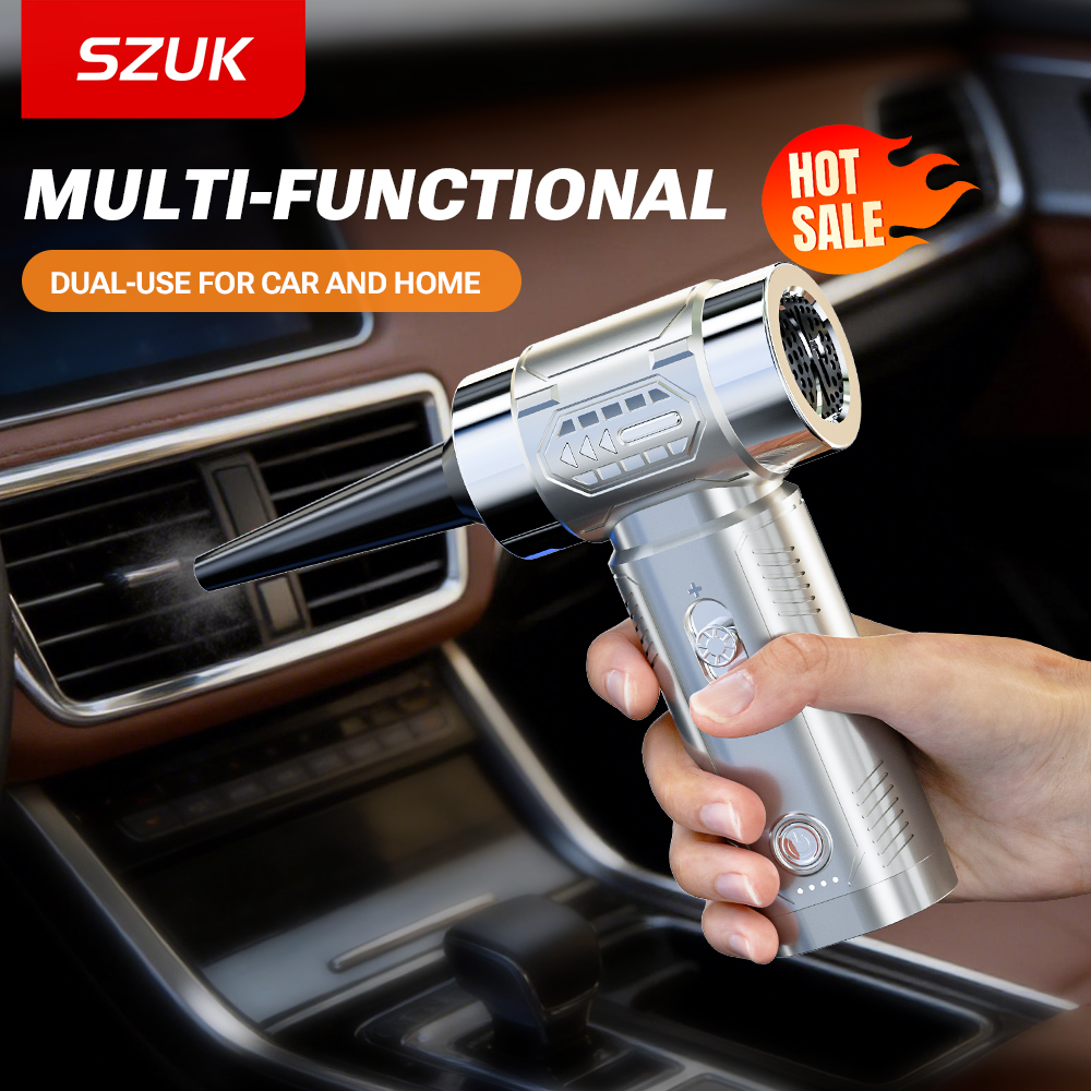 SZUK 強力なミニ送風機ブラシレスモーターターボファンハンドヘルドポータブルダストジェットファンターボファン送風機車の掃除機