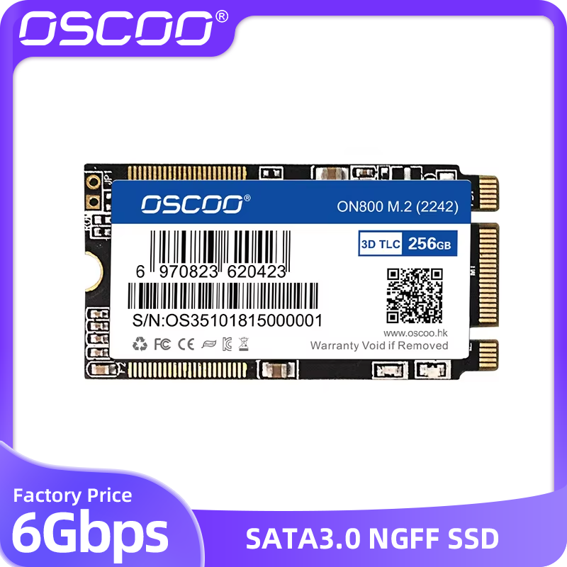 OSCOO SSD 内蔵 SSD M.2 2242 ミリメートル 6Gbp/s SATA3.0 NGFF SSD ハードドライブ SSD 128 ギガバイト 256 ギガバイト 512 ギガバイト 1 テラバイト 2 テラバイトオリジナル 3D TLC Nand フラッシュ